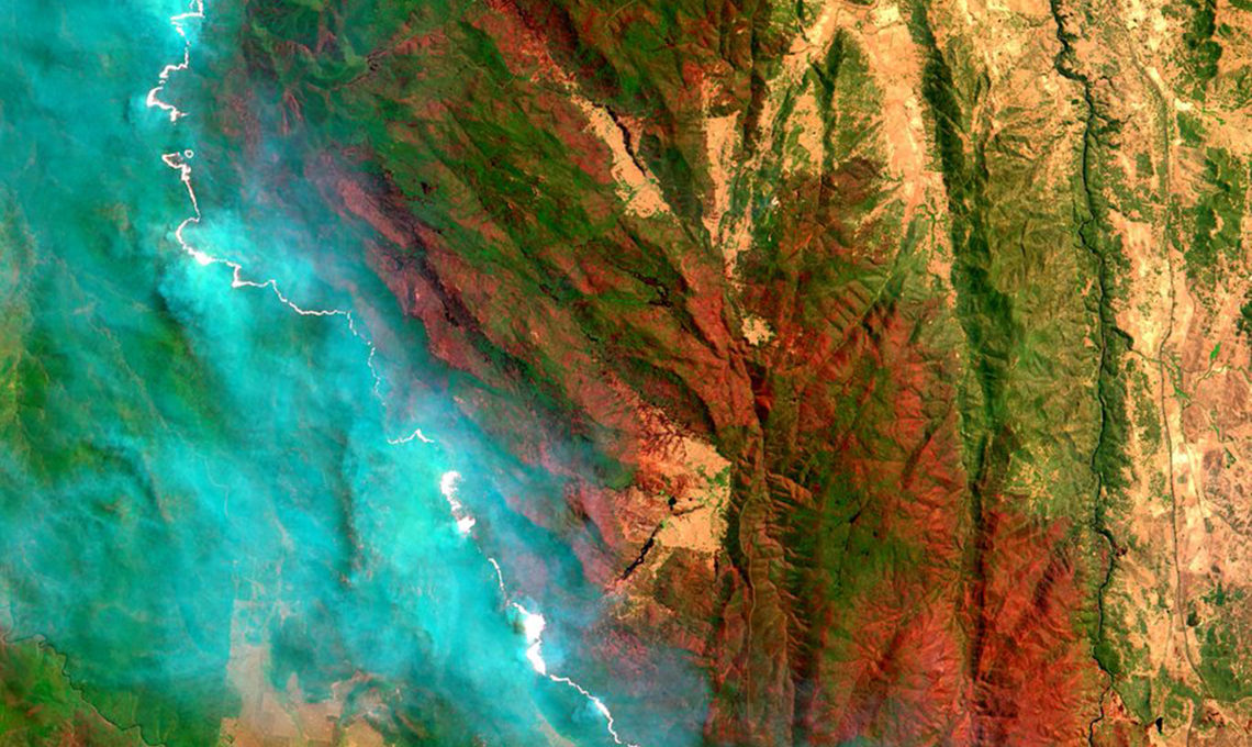 Digital Earth Australia bushfire satellite image