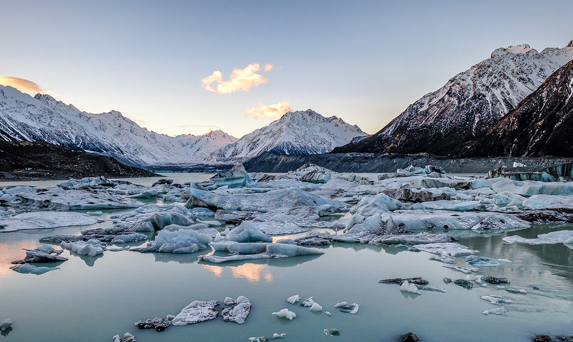 Glacier landscape New Zealand